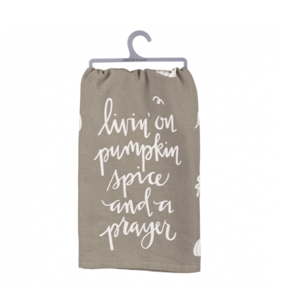 Livin on Pumpkin Kitchen Tea Towel